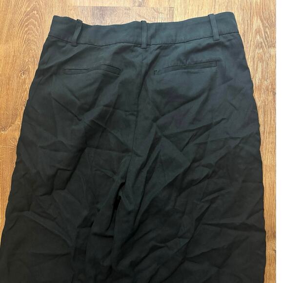 NWOT Madewell Slouchy Straight Pants in Drapey Twill In Black Size 4T - Picture 9 of 9